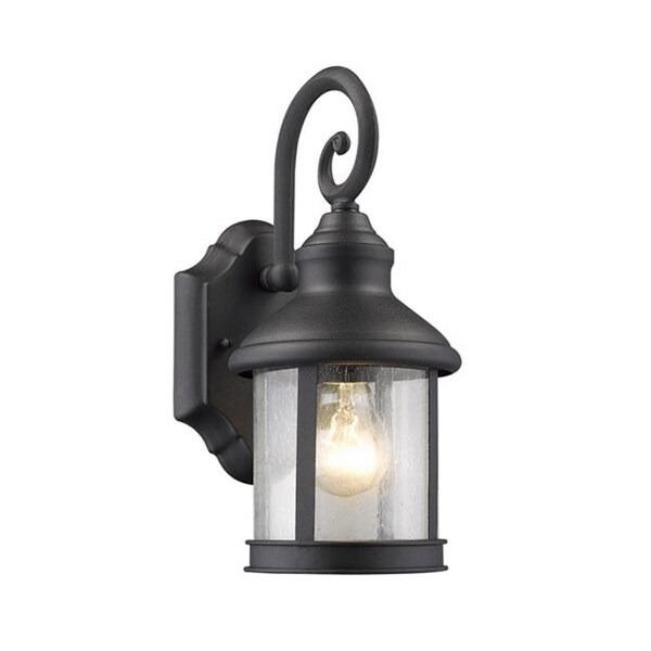 Chloe Lighting Chloe CH22049BK12-OD1 12 in. Lighting Galahad Transitional 1 Light Black Outdoor Wall Sconce - Textured Black CH22049BK12-OD1 - main